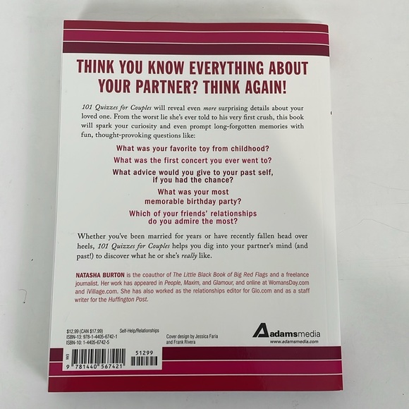 NEW 101 Quizzes for Couples Book Natasha Burton - Picture 2 of 5
